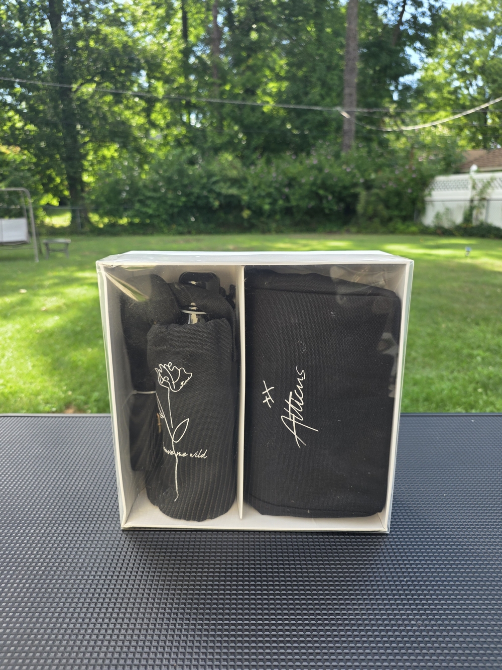 Artisan Black Water Bottle and Matching Lunch Bag
